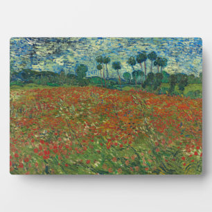Plaque Photo Poppy field by Vincent van Gogh Fine Art