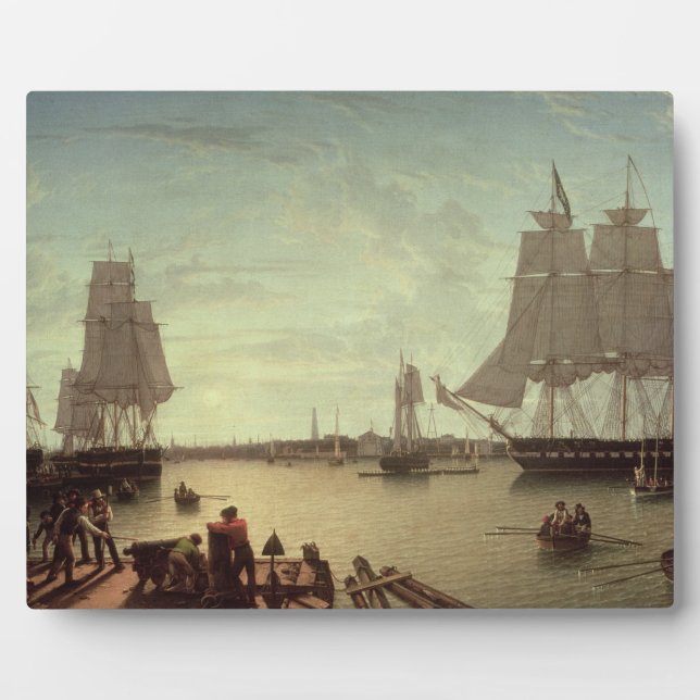 Plaque Photo Port de Boston par Constitution Wharf (Devant)