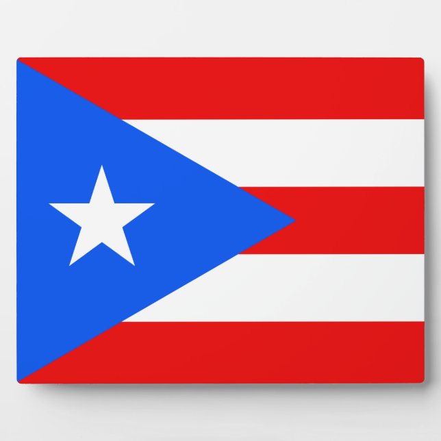 Plaque Photo Porto Rico - Drapeau porto-ricain (Devant)
