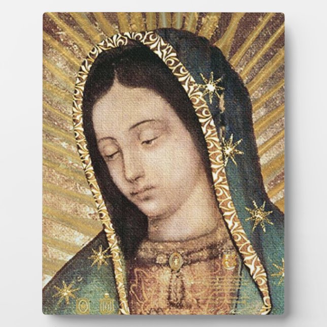 Plaque Photo Portrait De Notre-Dame De Guadalupe (Devant)