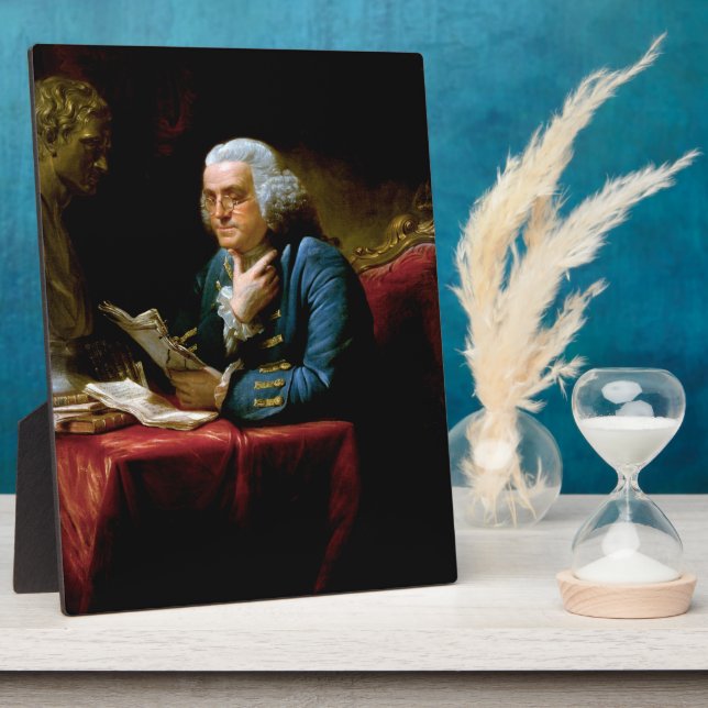 Plaque Photo Portrait de pouce, Benjamin Franklin Père fondateu (Côté)