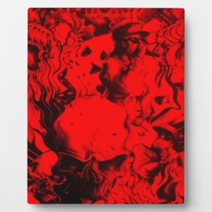 Plaque Photo Portraits de musiciens de pop dans Vibrant rouge c