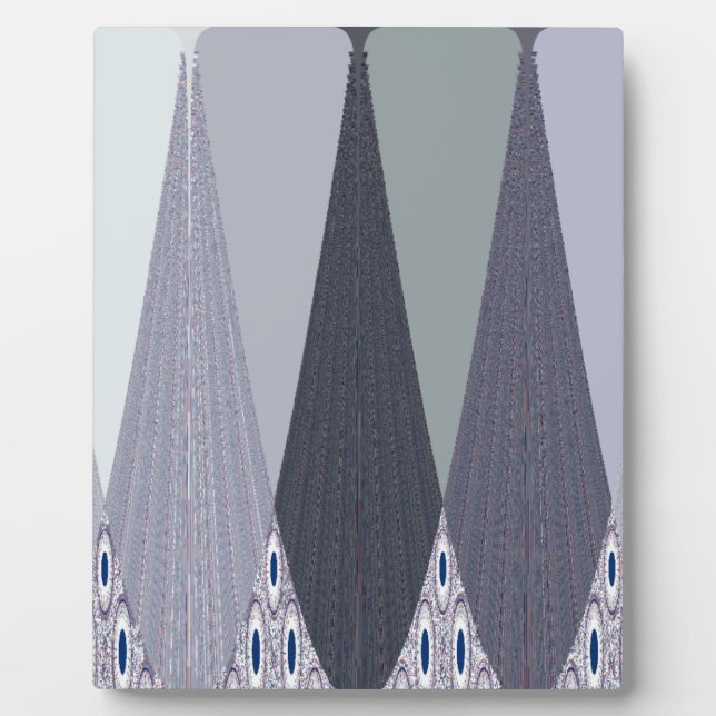 Plaque Photo Pots Chevron Gris Cendré Imprimer (Devant)