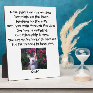 Plaque photo pour animaux