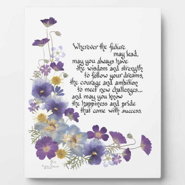 Plaque Photo Pour le diplômé (Devant)