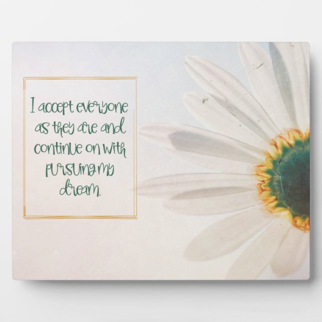 Plaque Photo Poursuivre mon rêve (Devant)