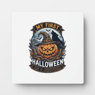 Plaque Photo Premier Halloween en tant que frère Pumpkin Wolf M