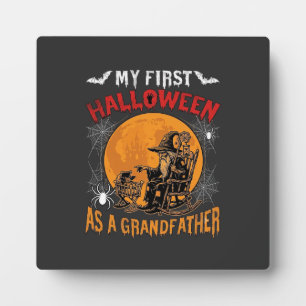 Plaque Photo Premier Halloween en tant que grand-père sorcier c