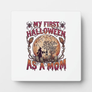 Plaque Photo Premier Halloween en tant que sorcière maman squel