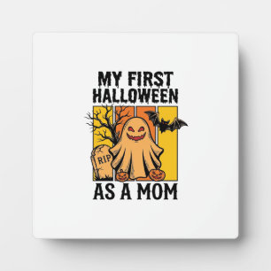 Plaque Photo Premier T-shirt de maman Halloween Design de fantô