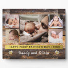 Première Fête des pères 5 Collage photo Bois Brown