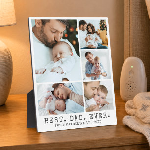 Plaque Photo Première fête des pères MEILLEUR PÈRE JAMAIS Colla