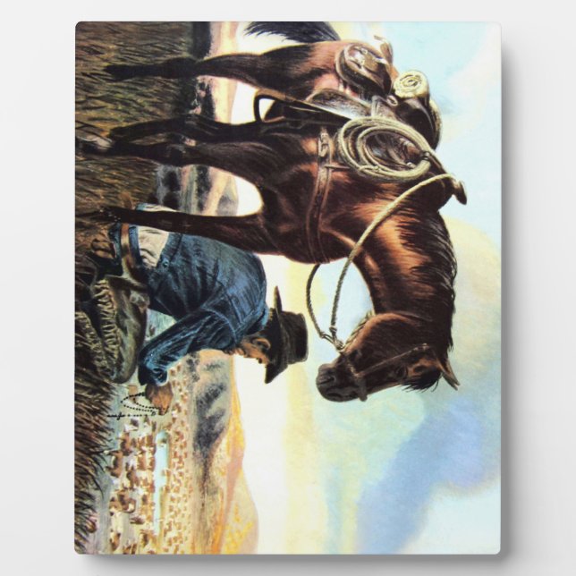Plaque Photo Prier Cowboy (Devant)