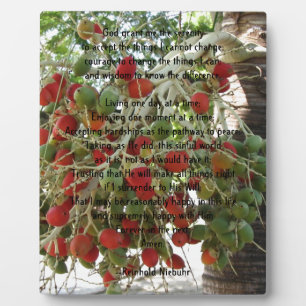 Plaque Photo Prière de sérénité