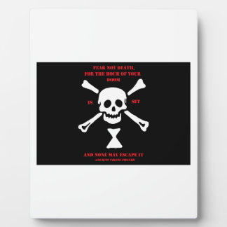 Plaque Photo Prière Viking Ancienne...Peur Pas La Mort