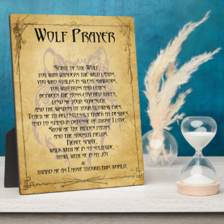 Plaque Photo Prière Wolf
