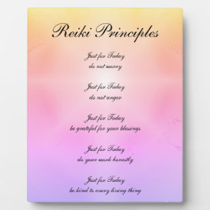 Plaque Photo Principes de Reiki