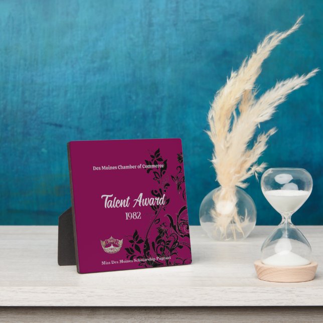 Plaque Photo Prix Acrylique Pageant Floral Argent (Insitu)