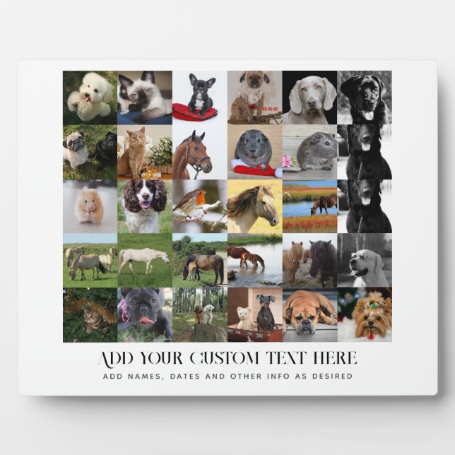 Plaque Photo Prix les plus bas ! 35 x Collage de photos et text (Devant)