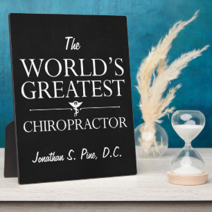 Plaque Photo Prix Monde de meilleur chiropraticien Chalkboard L