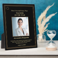 Prix Teacher de l'année Photo Gold Personnaliser