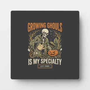 Plaque Photo Professeur de botanique Halloween Jardin effrayant