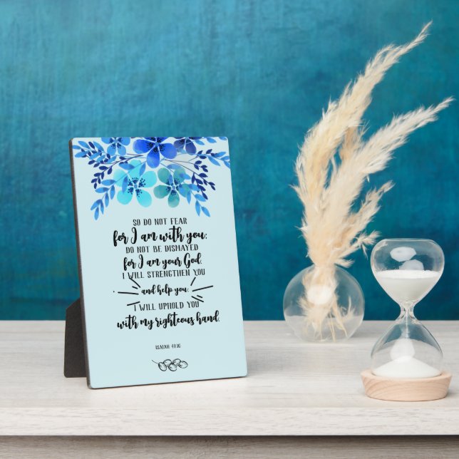 Plaque Photo Promesse de Dieu pour votre besoin - Isa. 41:10 (Côté)