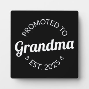 Plaque Photo Promu À Grand-Mère Est. 2025 I