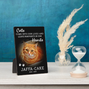 Plaque Photo Propriétaire de chat   Empreintes de pattes dans n