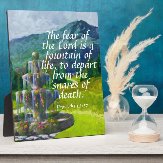 Plaque Photo Proverbes 14:27 (Côté)