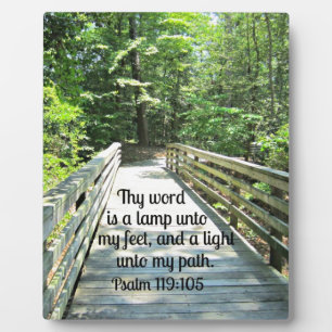 Plaque Photo Psalm 119:105 Thy word is a lamp...