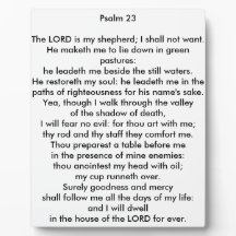 Plaque photo Psalm 23 8x10