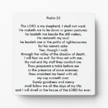 Plaque photo Psalm 23 Carré Tabletop