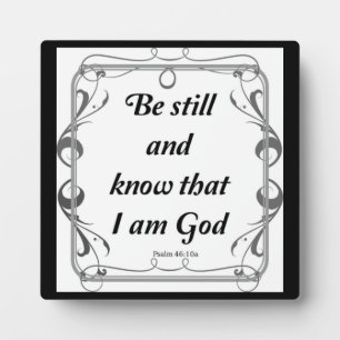 PLAQUE PHOTO PSALM 46-10