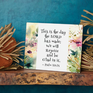 Plaque Photo Psaume 118:24 C'est le jour où le Seigneur a fait 