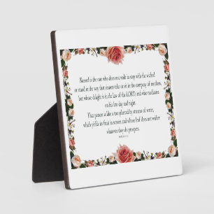 Plaque Photo Psaume 1, Conception des bordures de fleurs, Rende