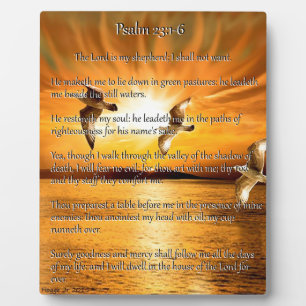 Plaque Photo Psaume 23:1-6 The Lord Is My Shepard