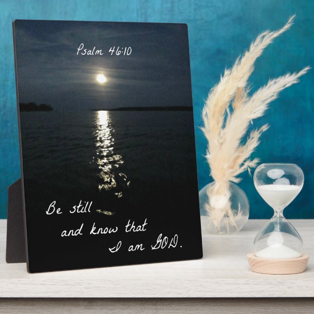 Plaque Photo Psaume 46:10 (Côté)