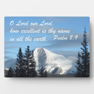 Plaque Photo Psaume 8:9