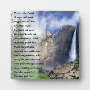 Plaque Photo Psaumes 103:2-5