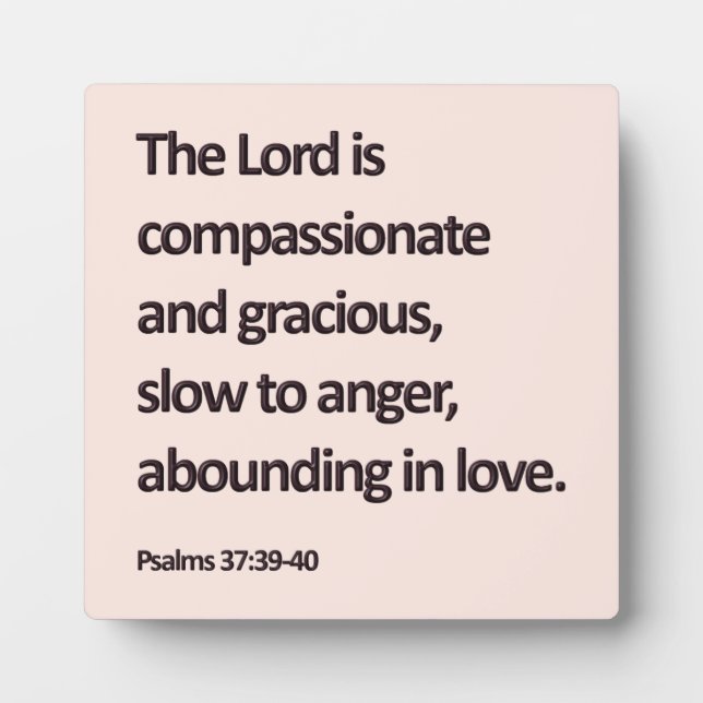 Plaque Photo Psaumes 37:39-40 (Devant)