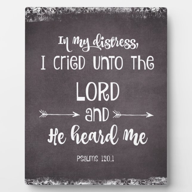 Plaque Photo Psaumes inspirants Verset biblique (Devant)