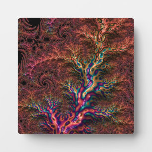 Plaque Photo Psychédélique Groovy Tripant Funky Coloré Fractale