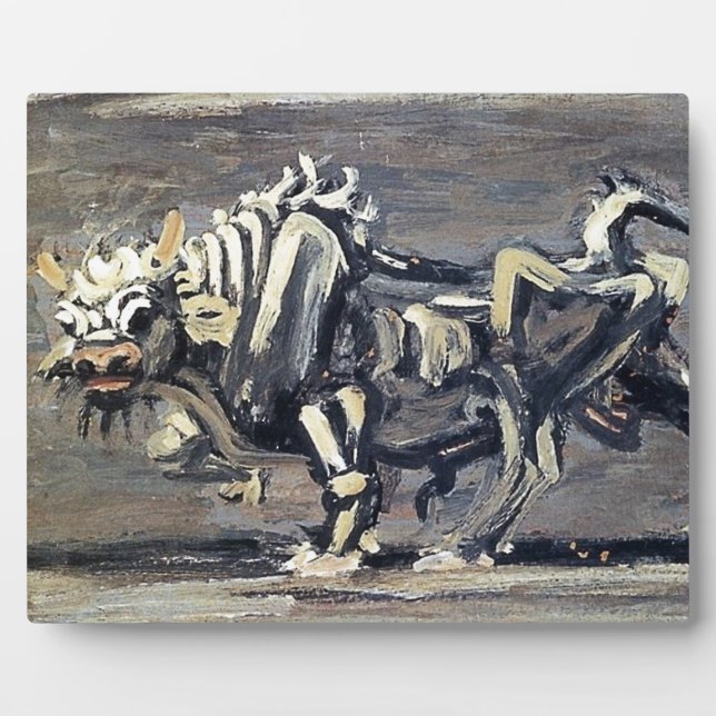 Plaque Photo Puissant tableau "White Ox 1" de Lee Jung-seob (Devant)