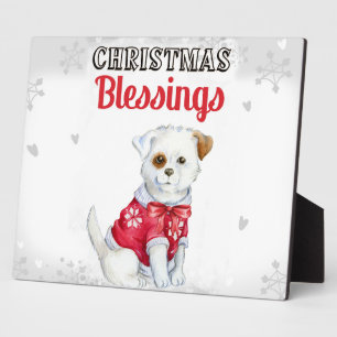 Plaque Photo Puppy de Christmas