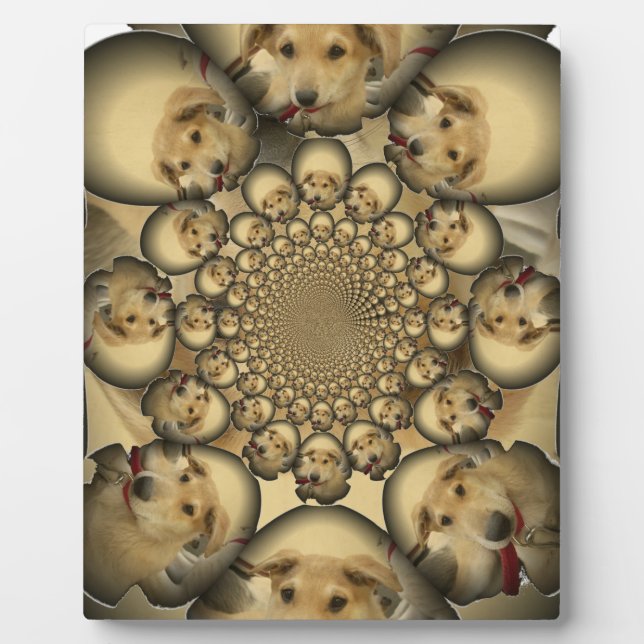 Plaque Photo Puppy Kaleidoscope Art Print (Devant)