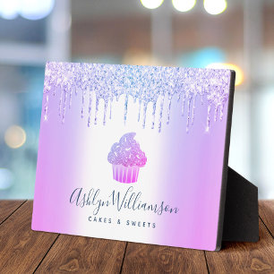 Plaque Photo Purple Cupcake Parties scintillant Drivers boulang