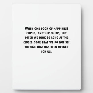 Plaque Photo Quand une porte se ferme