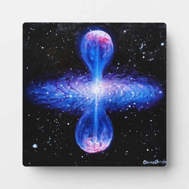 Plaque Photo Quasar bleu (Devant)