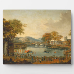 Plaque Photo Queen Henrietta Maria with sir Jeffrey Hudson,